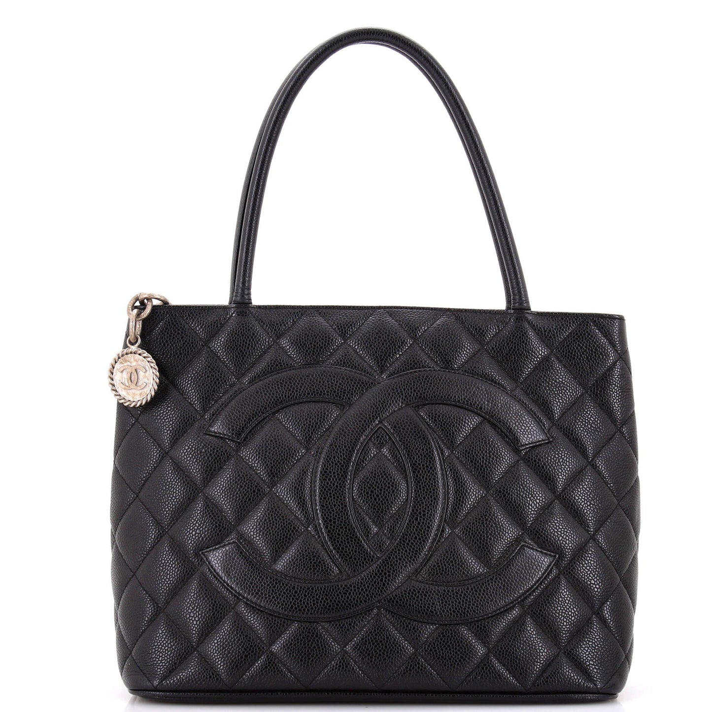 Medallion Tote Quilted Caviar