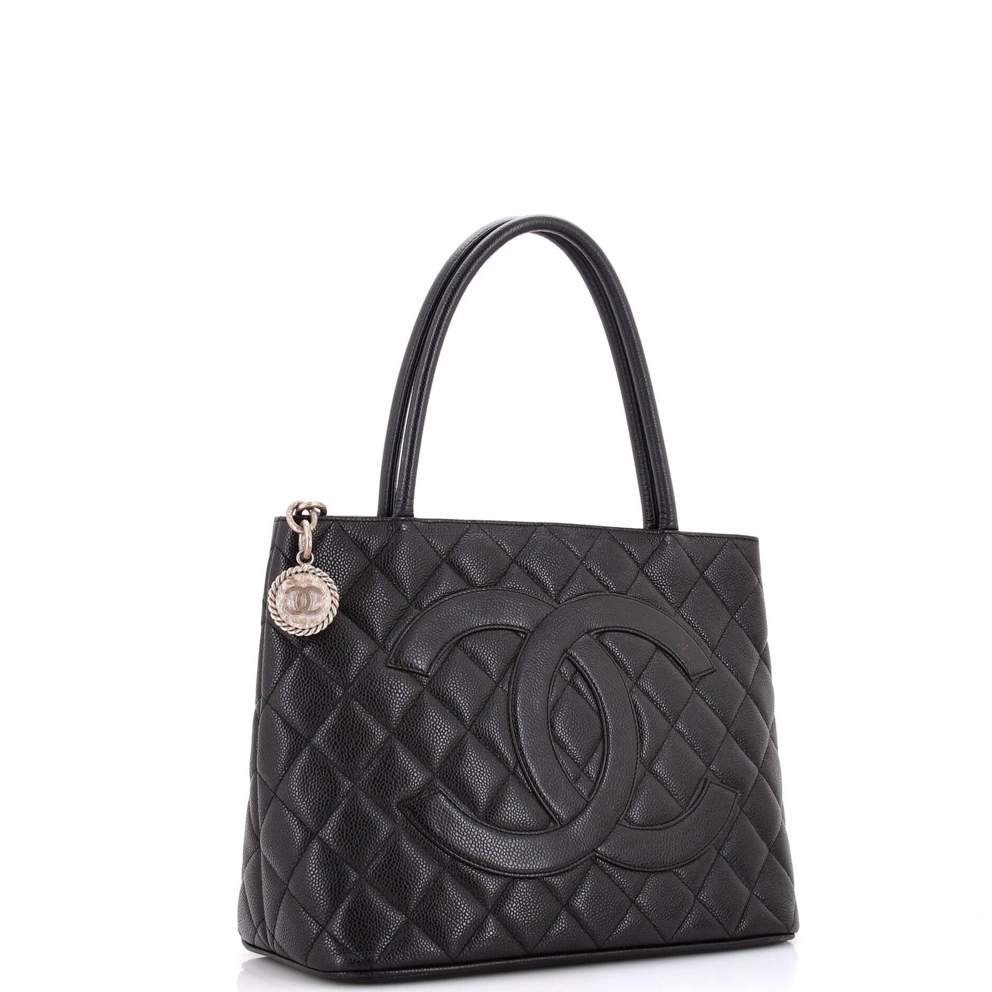 Medallion Tote Quilted Caviar