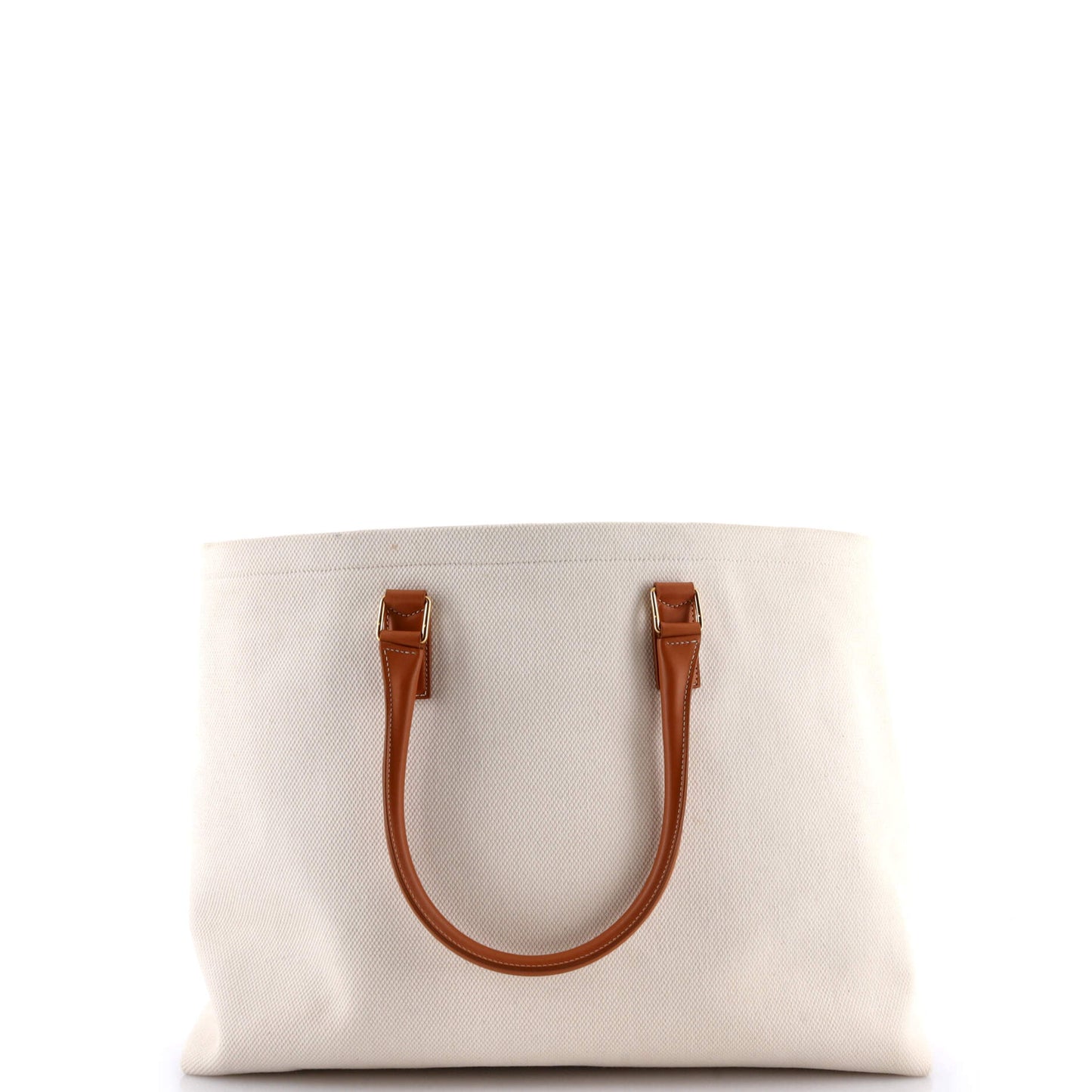 Horizontal Cabas Tote Canvas with Leather