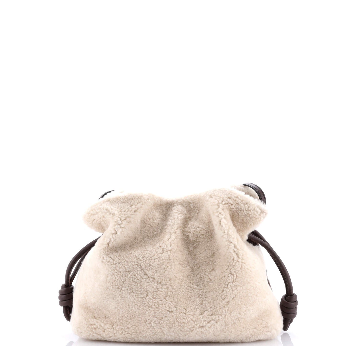 x Bernard Leach Flamenco Knot Clutch Printed Shearling Small