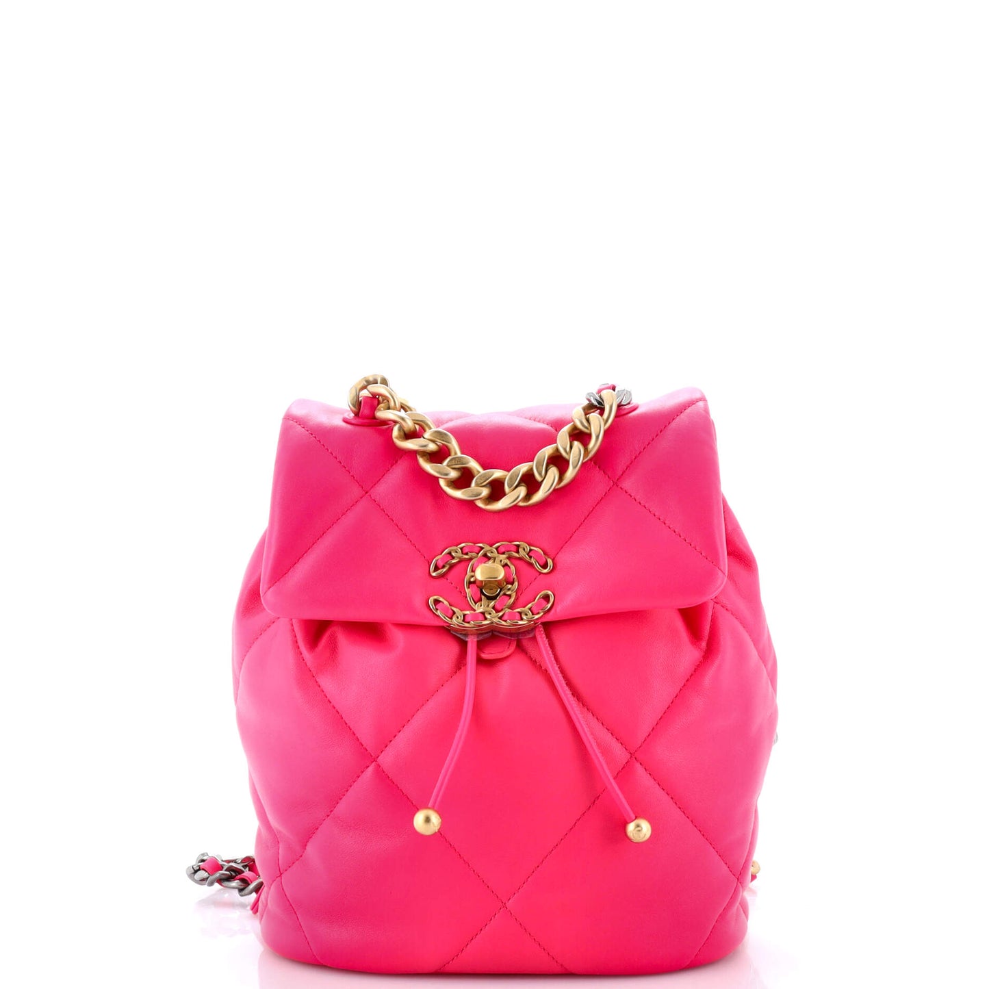 19 Flap Backpack Quilted Lambskin