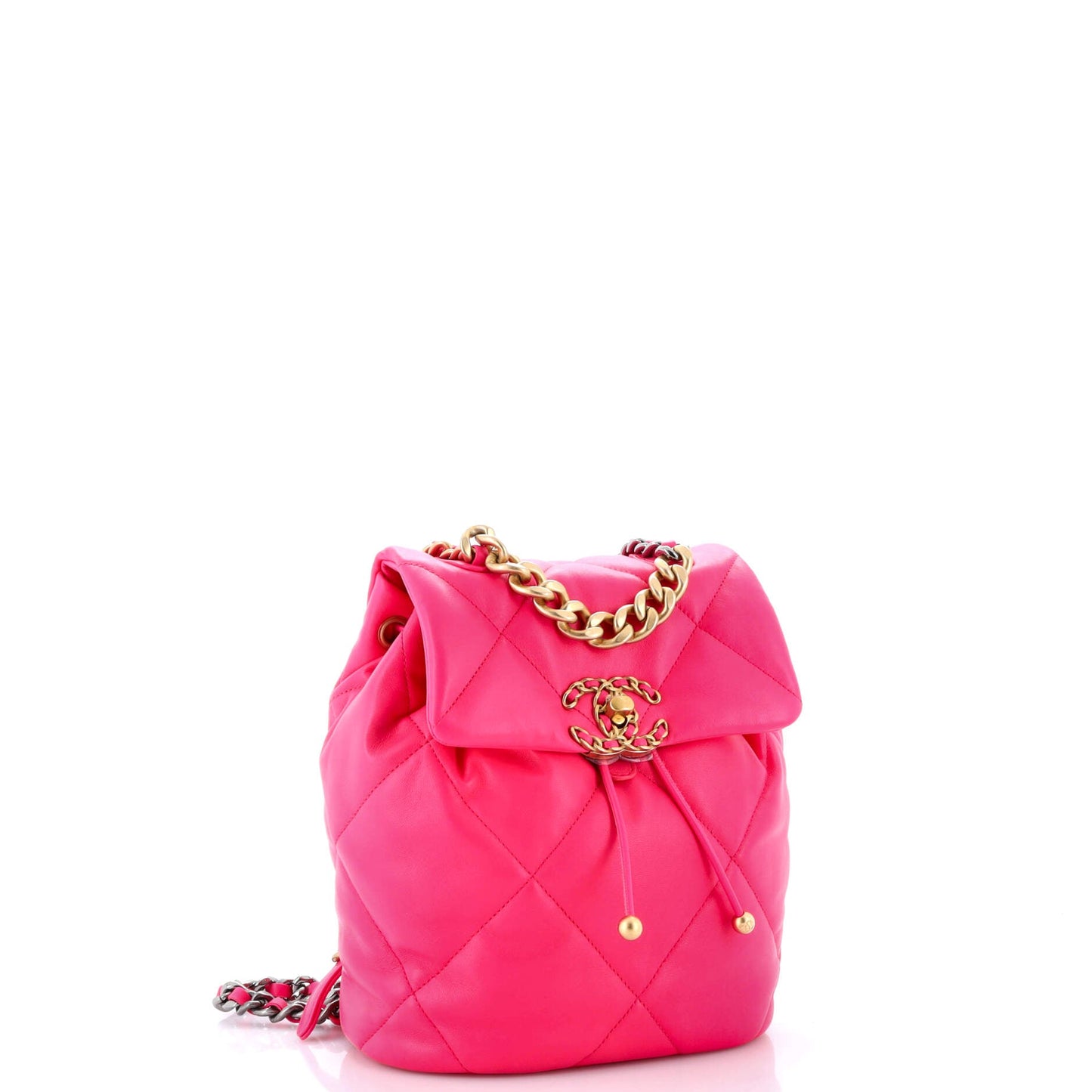 19 Flap Backpack Quilted Lambskin