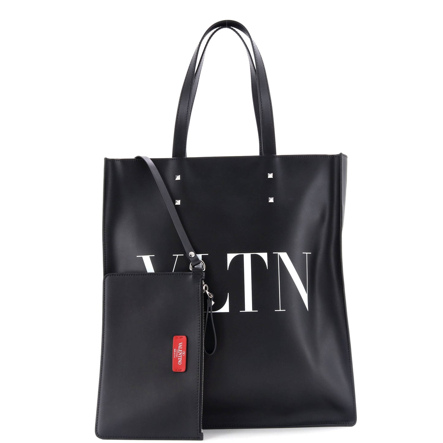 VLTN Rockstud Shopping Tote Printed Leather Tall