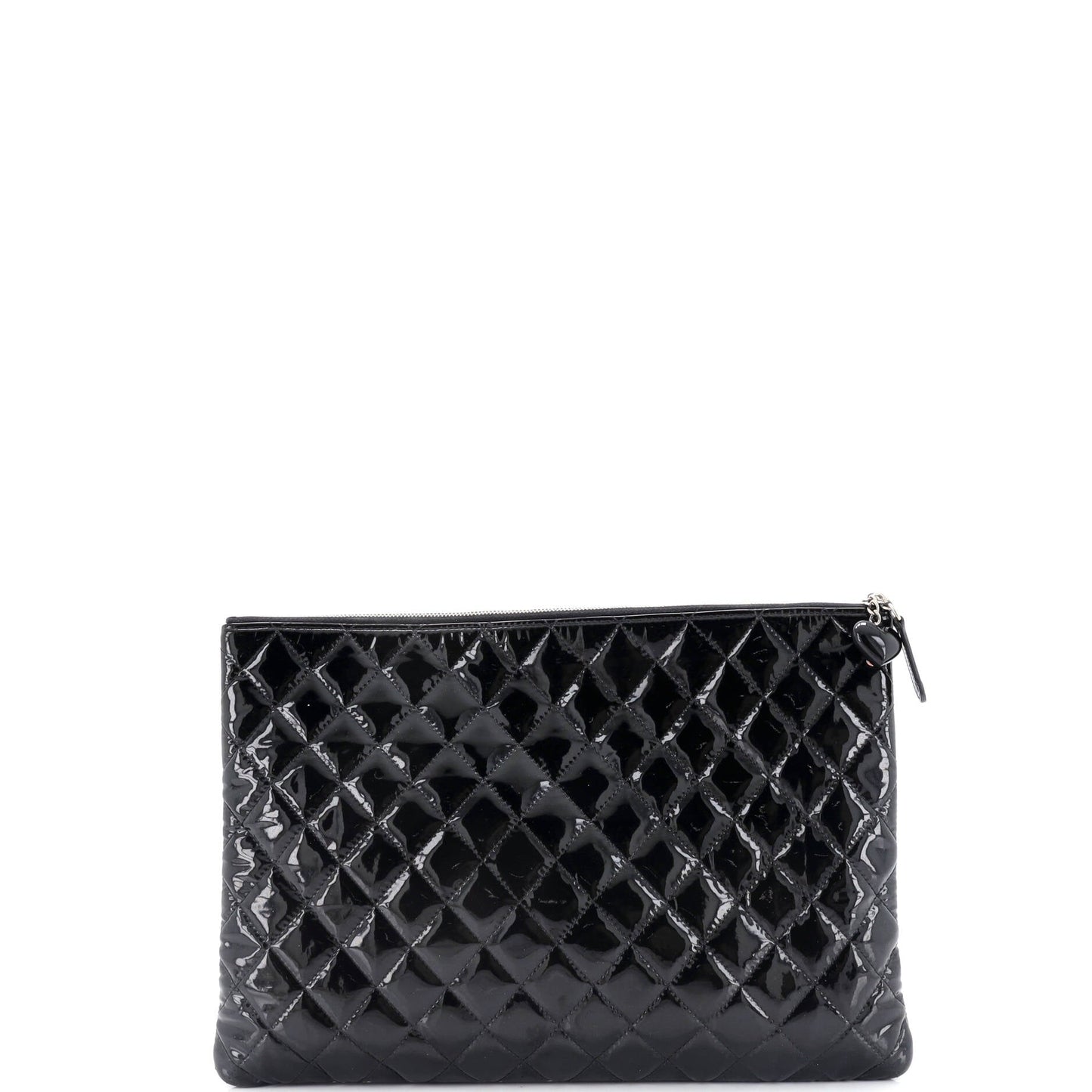 Valentine Hearts O Case Clutch Quilted Patent Large