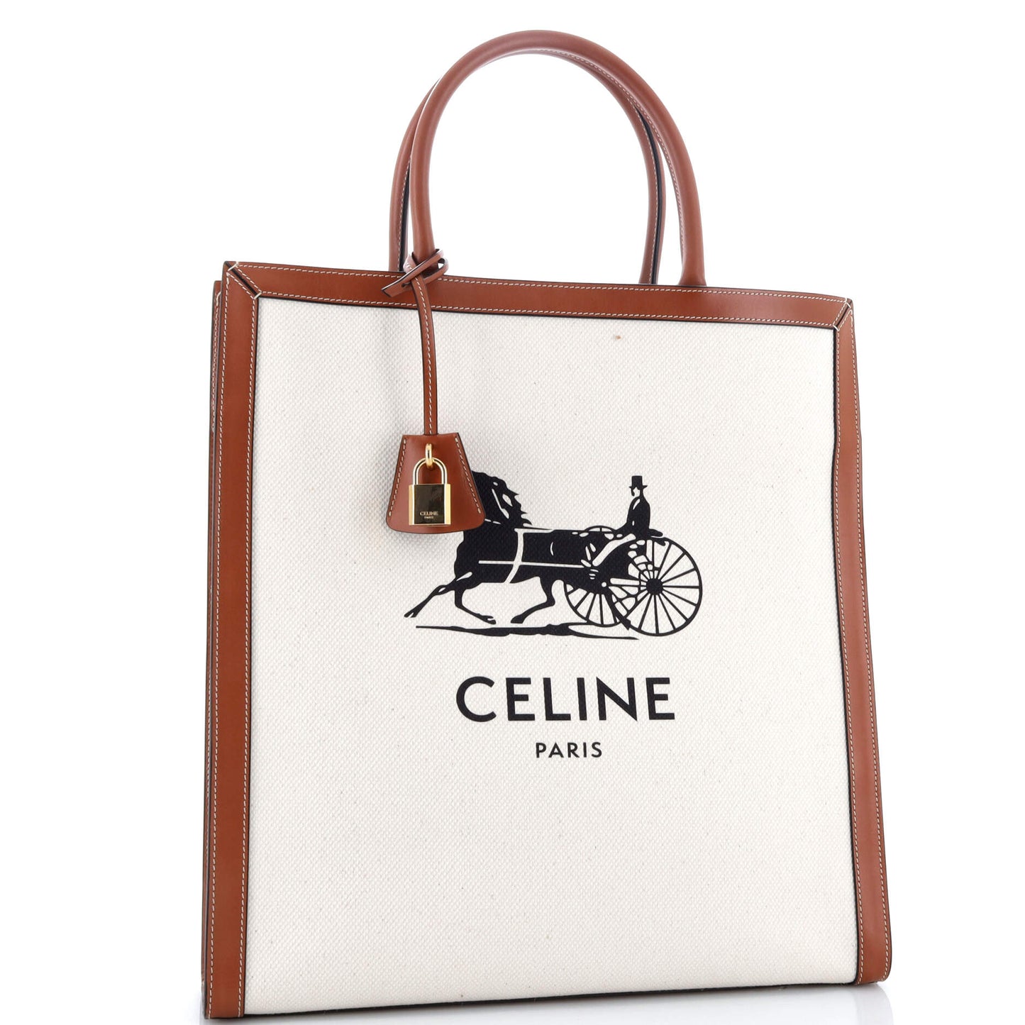 Sulky Vertical Cabas Tote Canvas with Leather Large