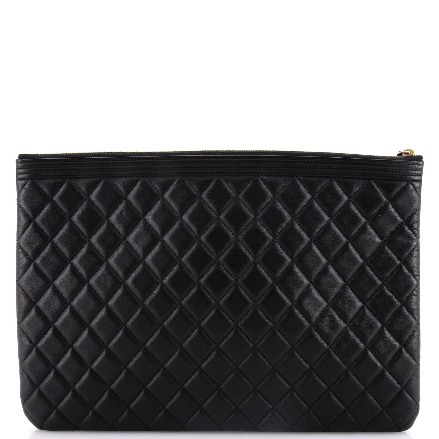 Boy O Case Clutch Quilted Lambskin Large