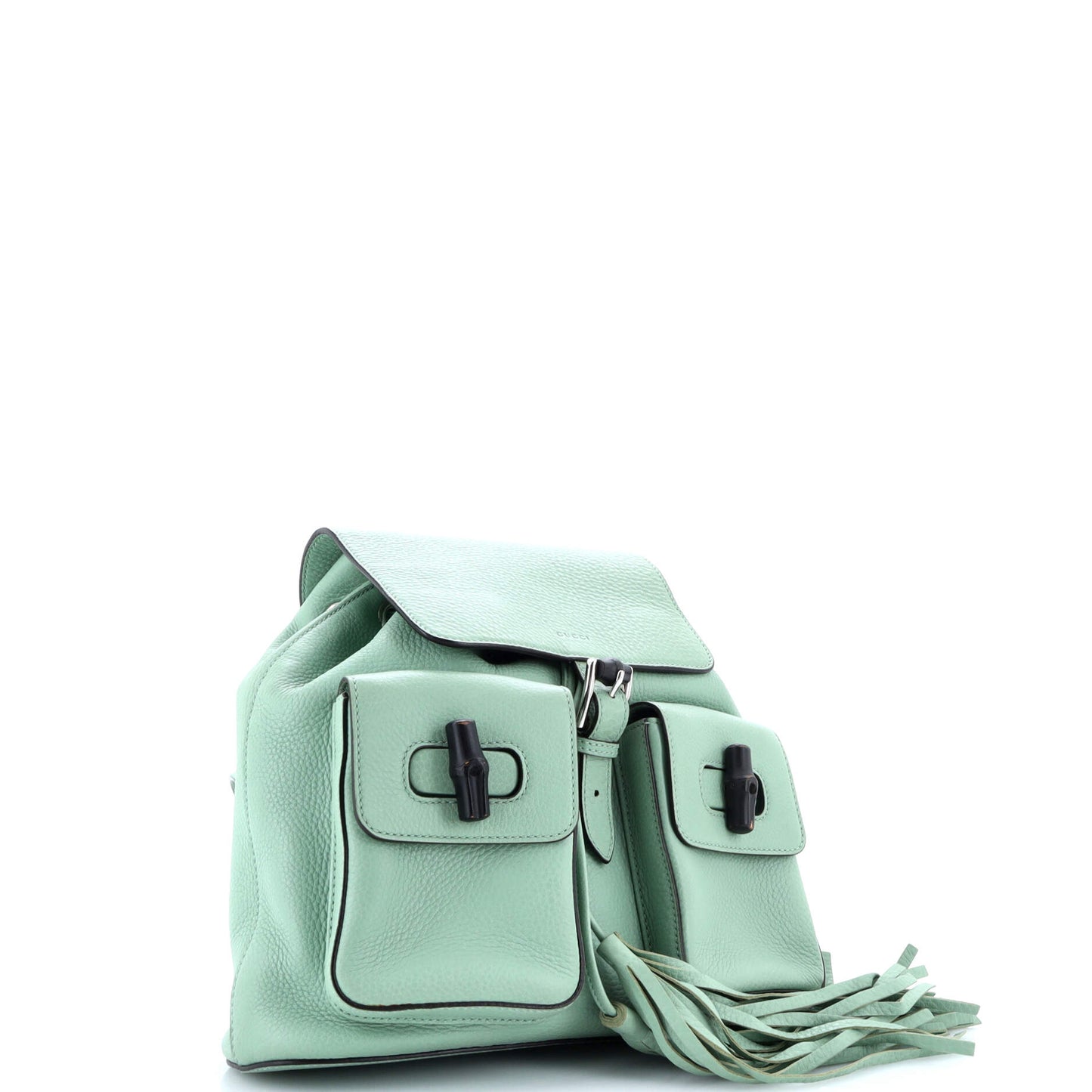 Bamboo Tassel Backpack Leather Medium