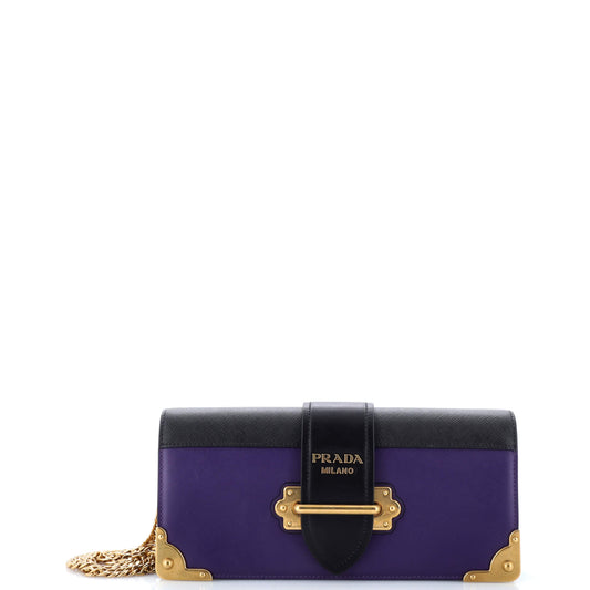 Cahier Chain Clutch City Calf and Saffiano