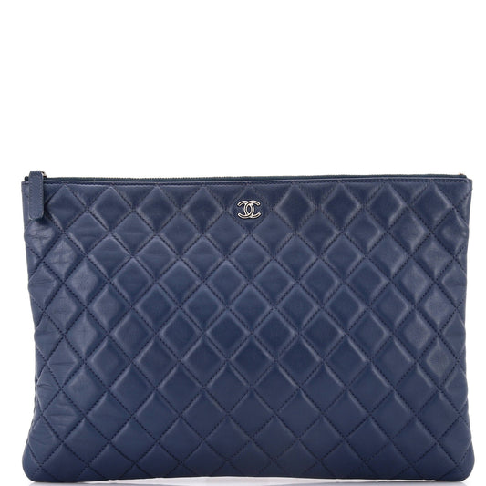 O Case Clutch Quilted Lambskin Large