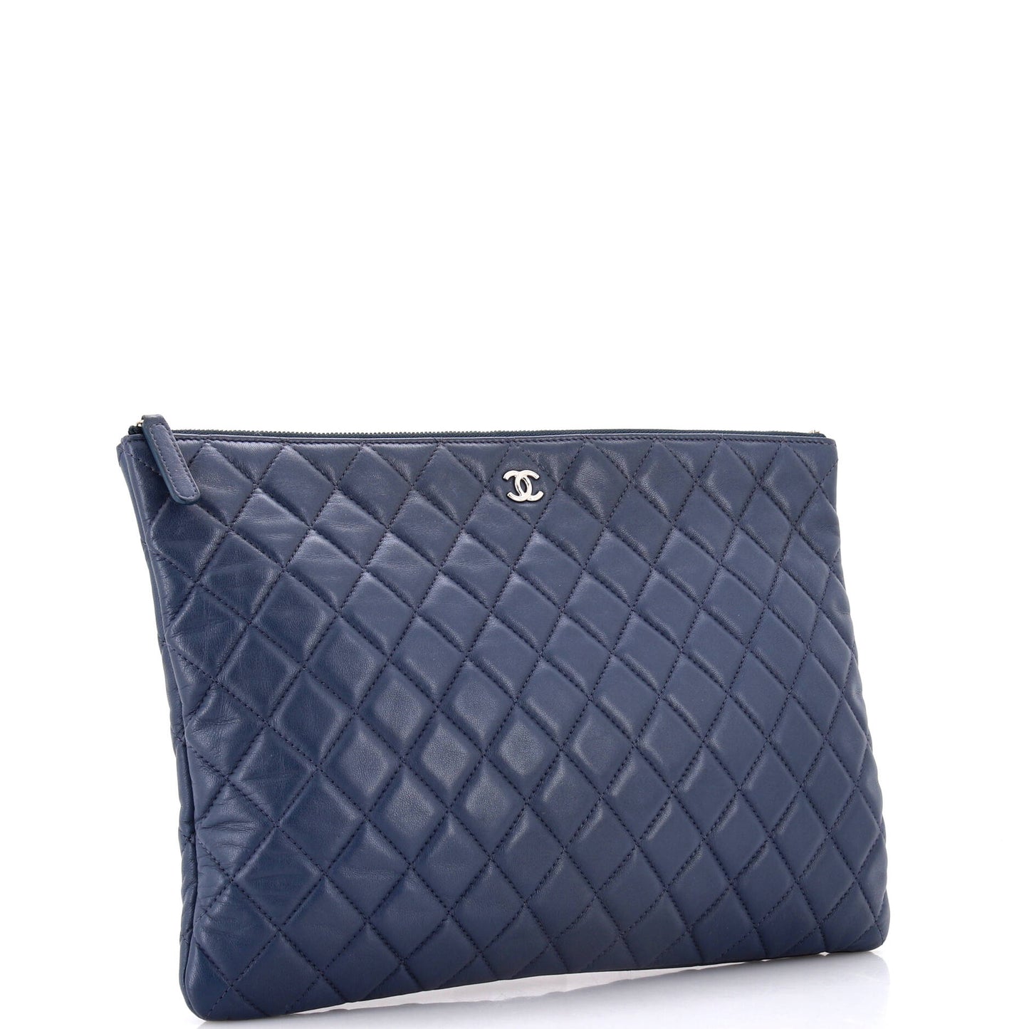O Case Clutch Quilted Lambskin Large