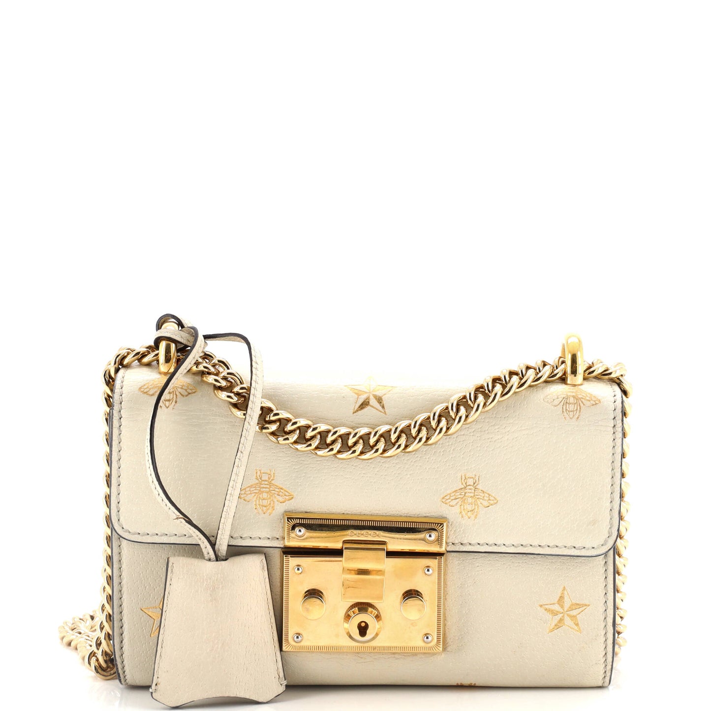 Padlock Shoulder Bag Printed Leather Small