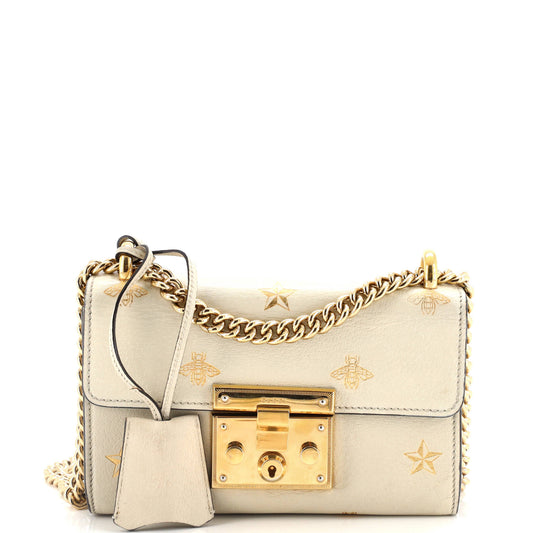 Padlock Shoulder Bag Printed Leather Small