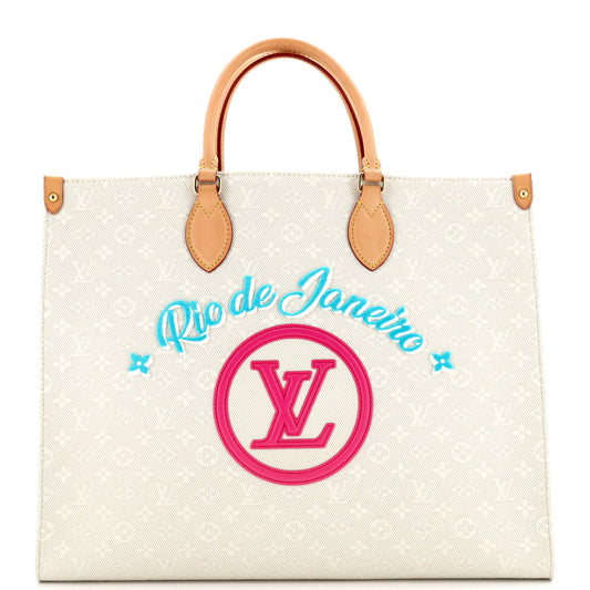 OnTheGo Tote Limited Edition Cities Monogram Jacquard and Tuffetage Canvas GM