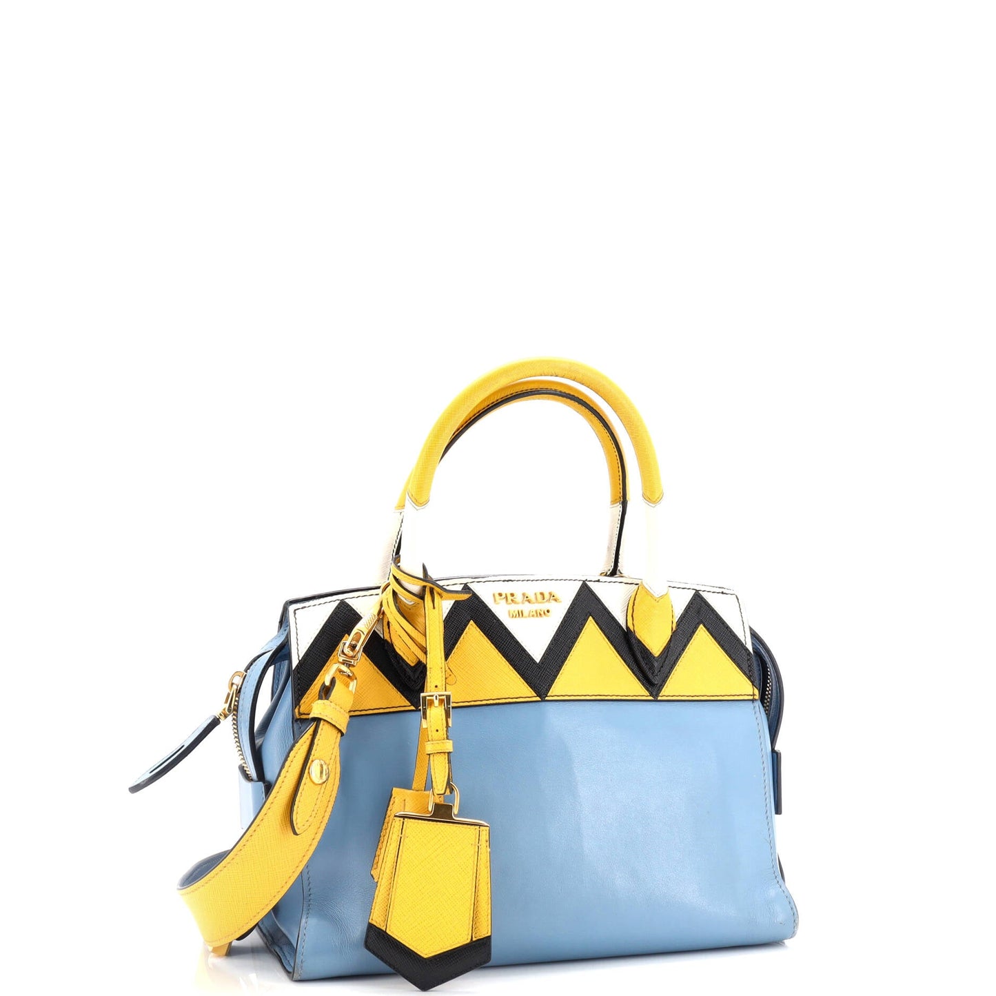 Esplanade Tote City Calf and Greca Saffiano Medium