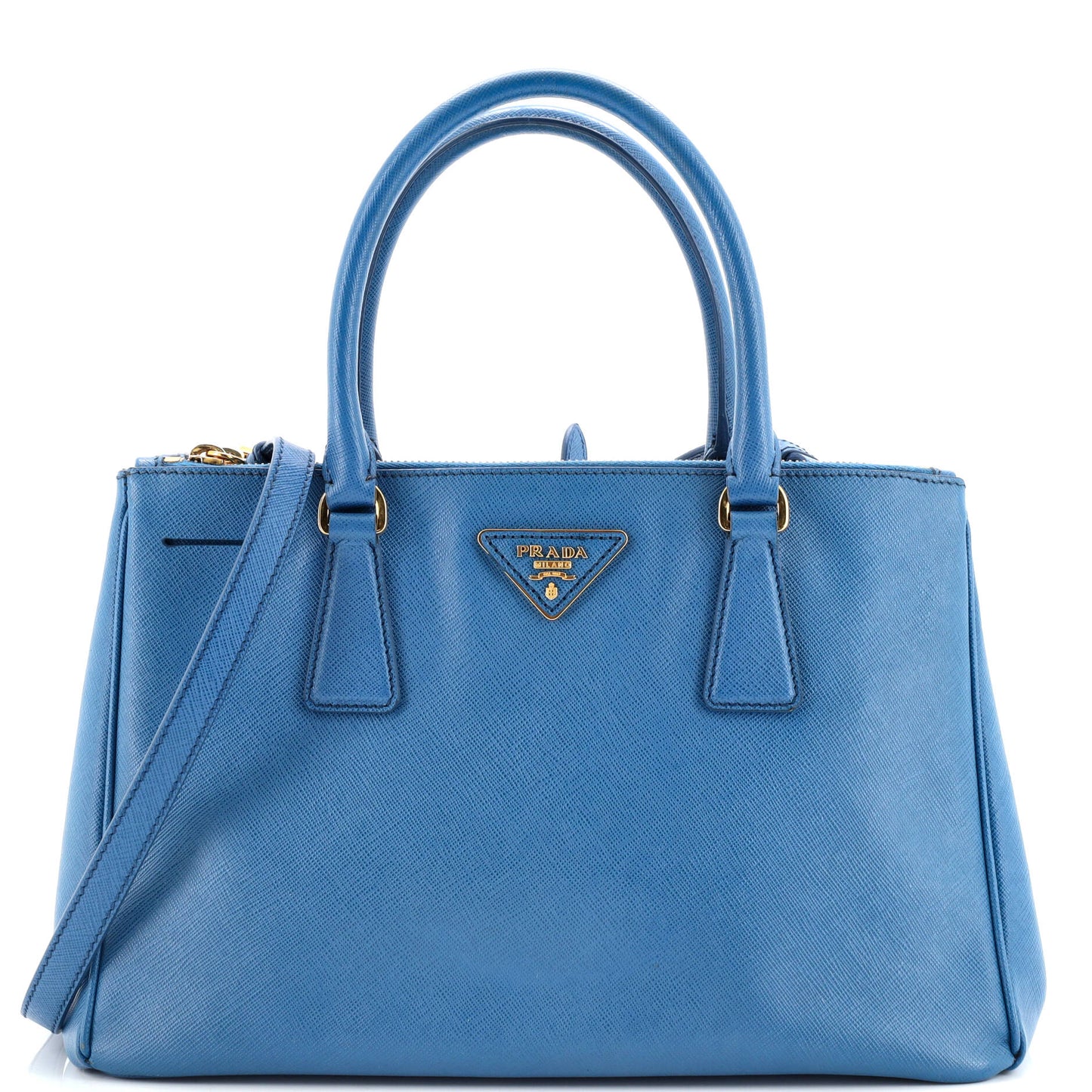 Double Zip Lux Tote Saffiano Leather Small