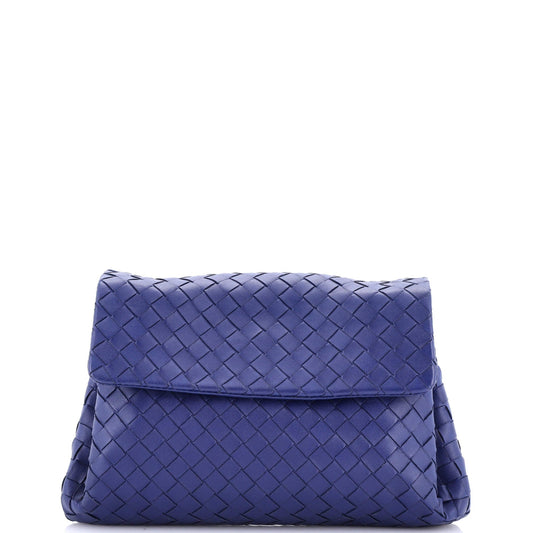 Compartment Flap Clutch Intrecciato Nappa Medium