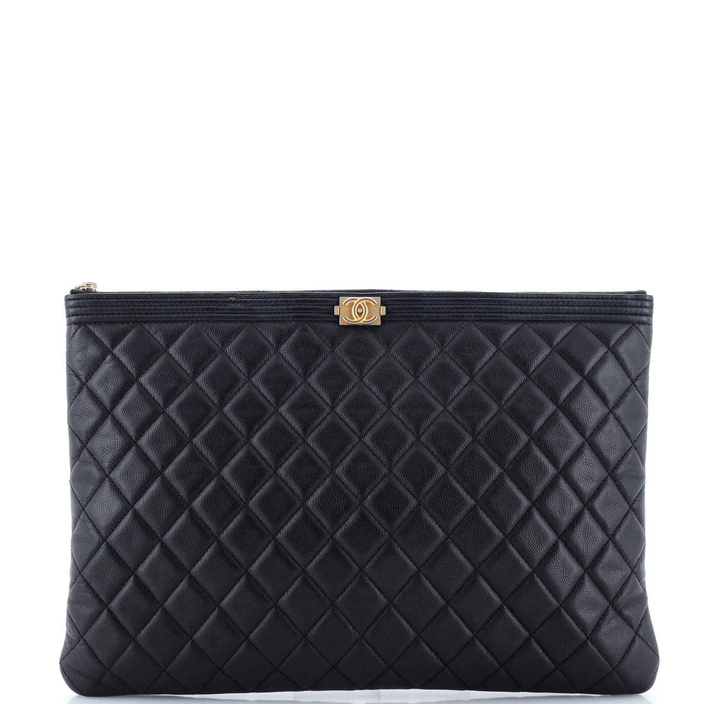 Boy O Case Clutch Quilted Caviar Large