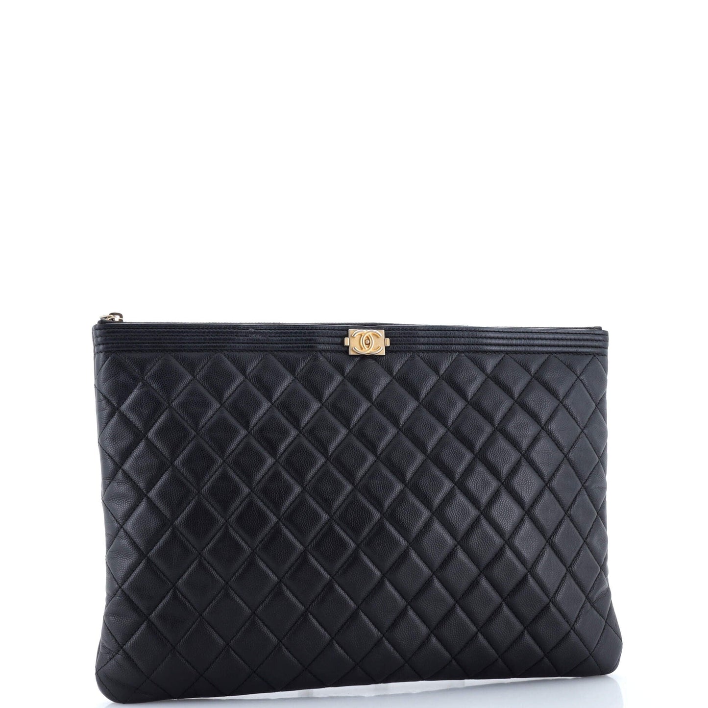 Boy O Case Clutch Quilted Caviar Large