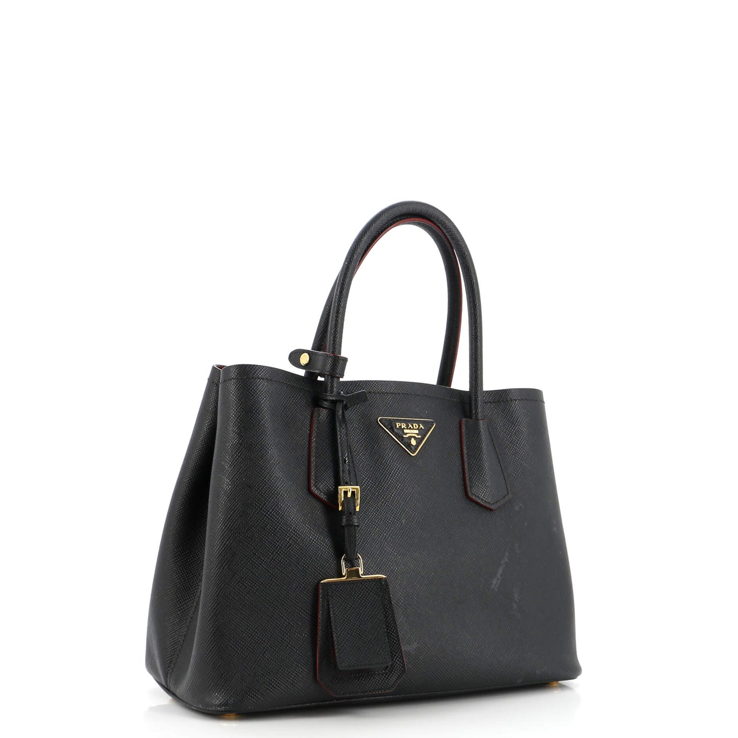 Cuir Double Tote Saffiano Leather Small