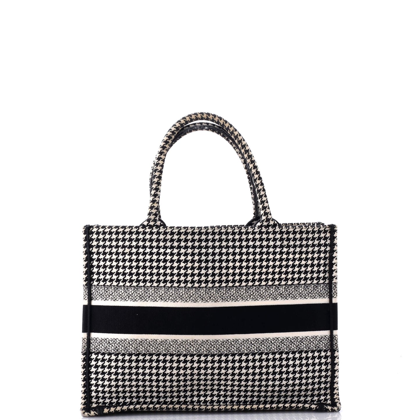 Book Tote Houndstooth Canvas Medium