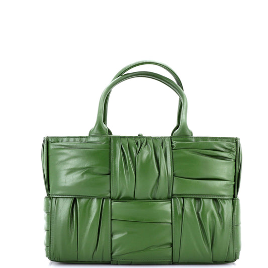 Arco Tote Maxi Intrecciato Plisse Leather Small