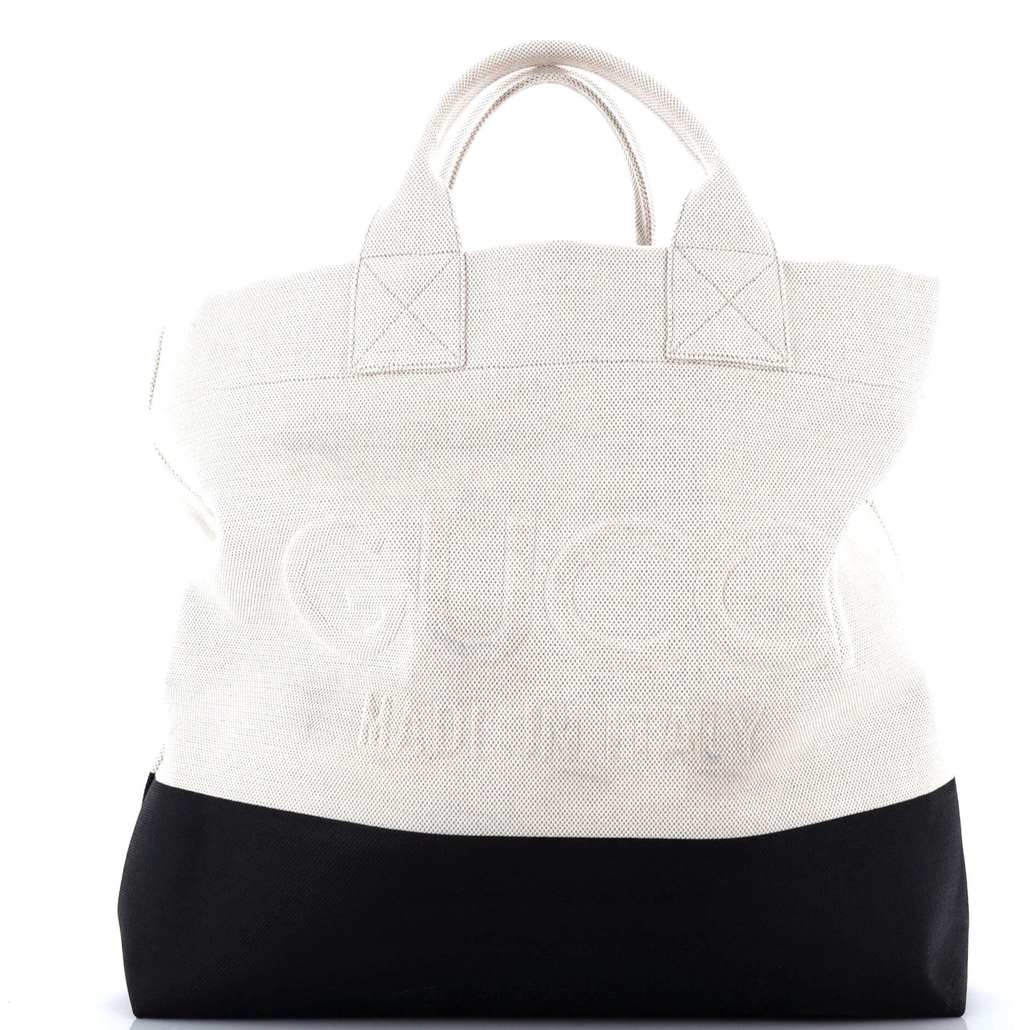 Logo Embossed Open Tote Canvas