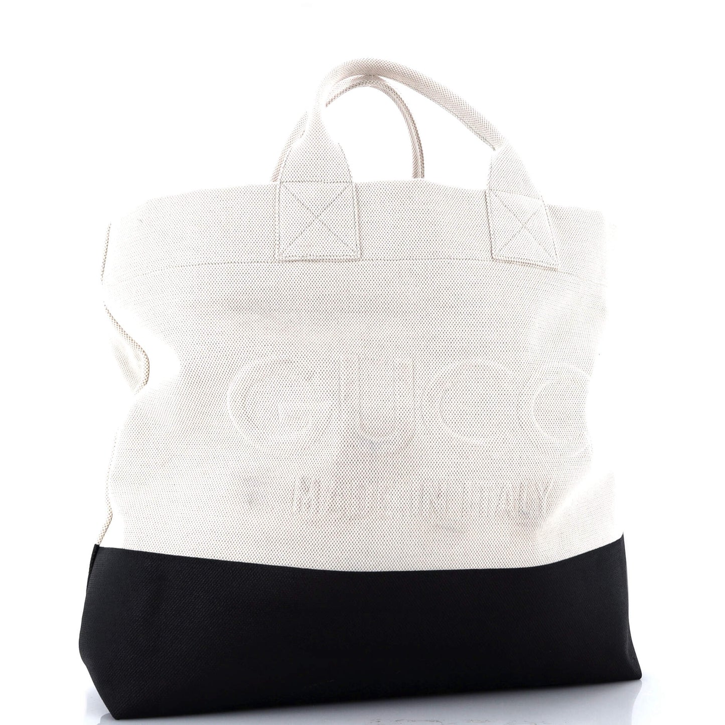 Logo Embossed Open Tote Canvas