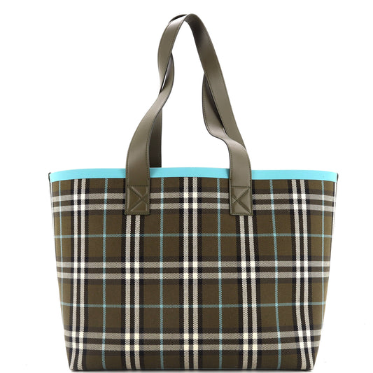 London Tote Check Canvas Medium