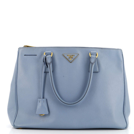 Double Zip Lux Tote Saffiano Leather Medium