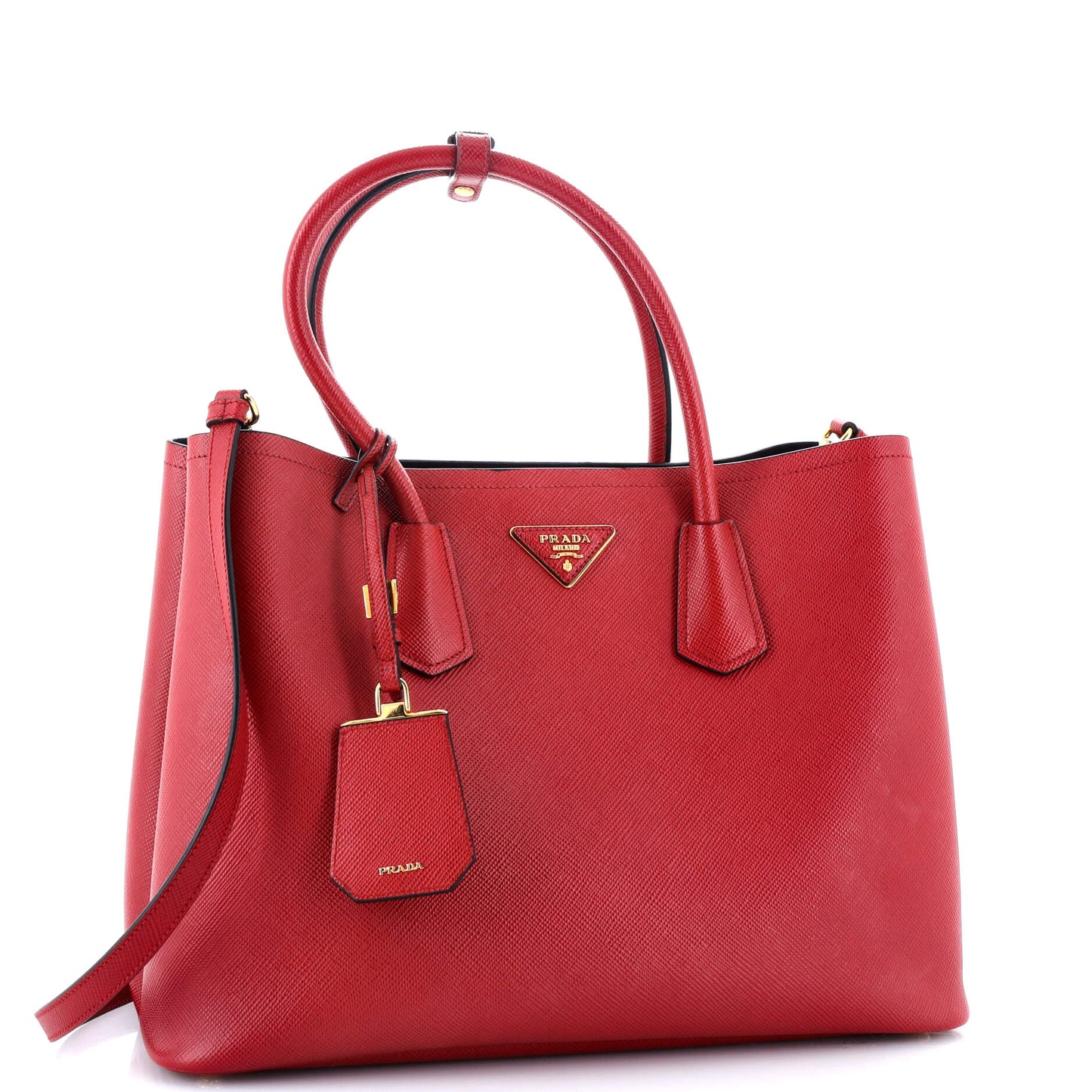 Cuir Double Tote Saffiano Leather Large