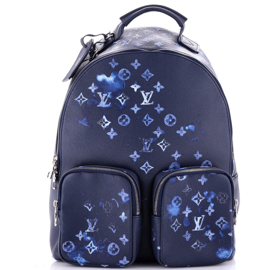 Multipocket Backpack Limited Edition Monogram Ink Watercolor Leather