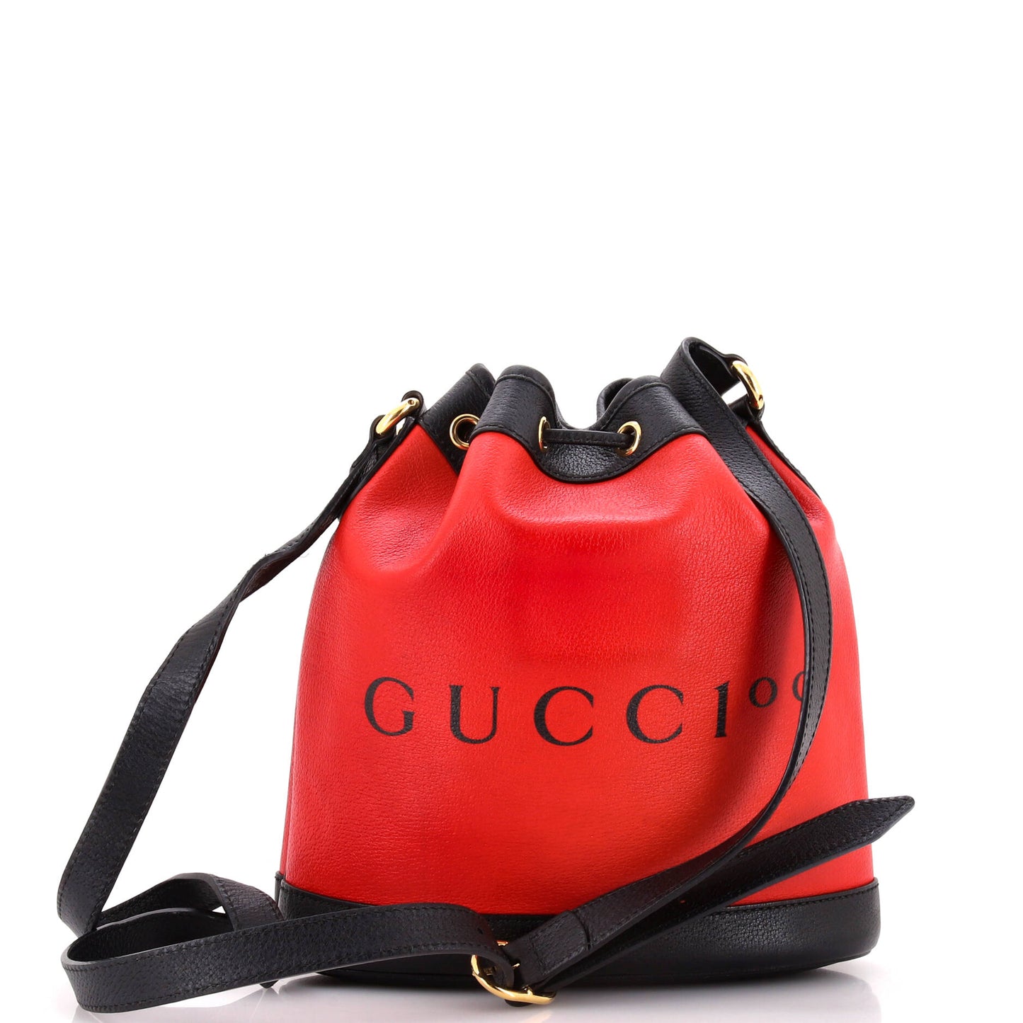 100 Bucket Bag Printed Leather