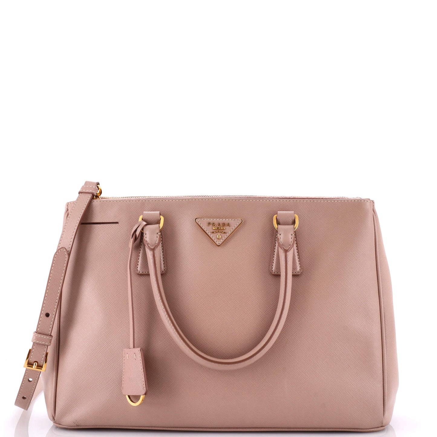 Double Zip Lux Tote Saffiano Leather Medium