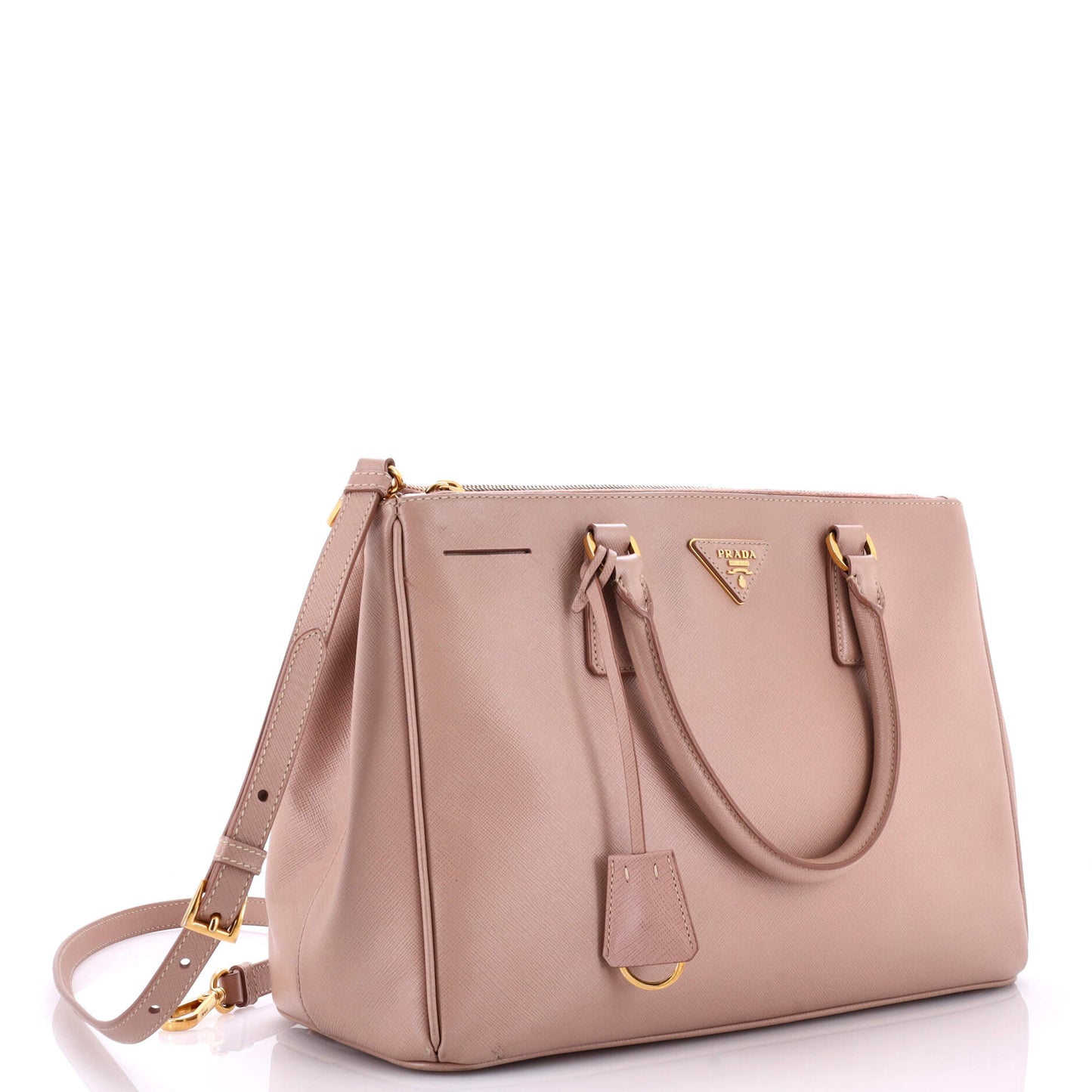 Double Zip Lux Tote Saffiano Leather Medium