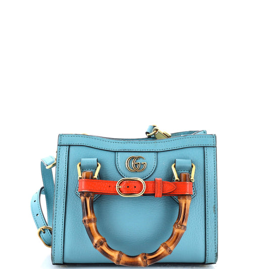 Diana NM Bamboo Handle Tote Leather Mini