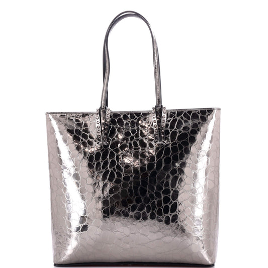 Cabata North South Zipped Tote Crocodile Embossed Leather