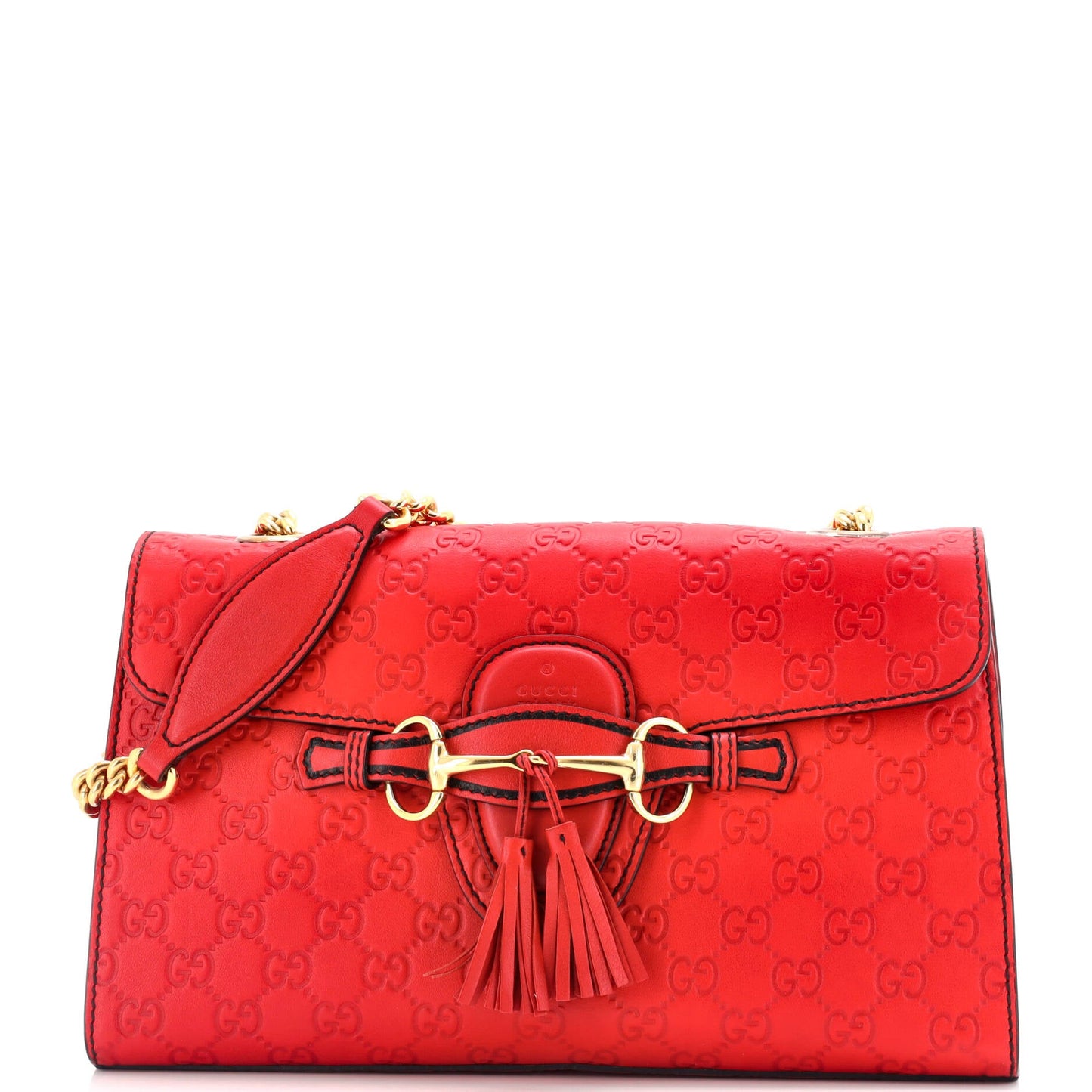 Emily Chain Flap Bag Guccissima Leather Medium