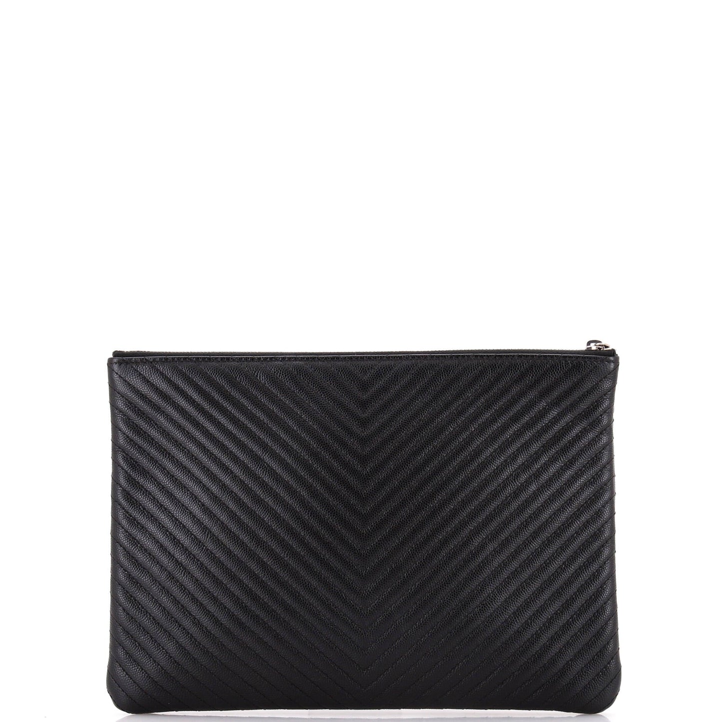 O Case Clutch Chevron Caviar Medium