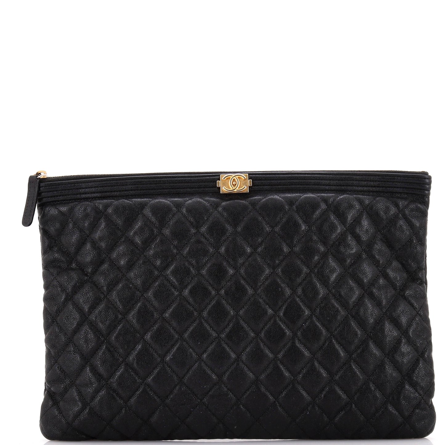 Boy O Case Clutch Quilted Caviar Medium