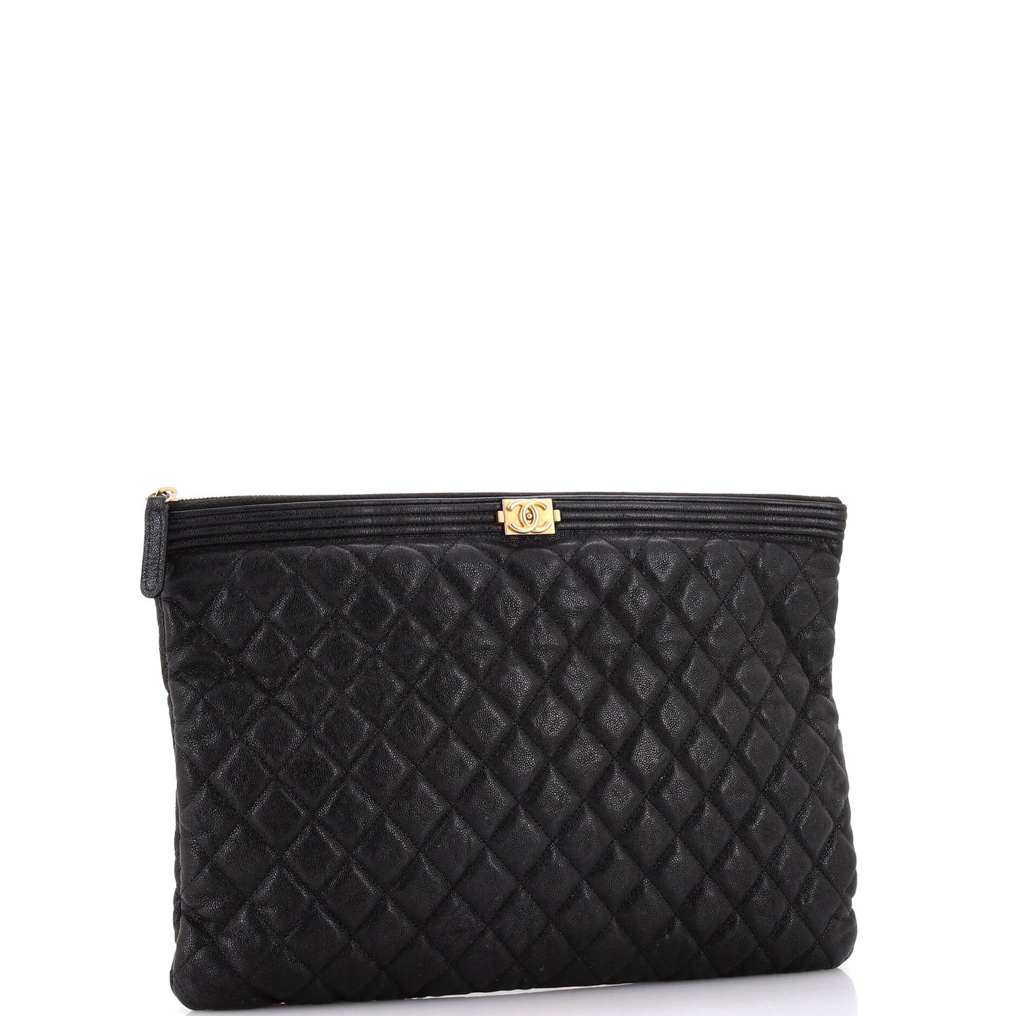 Boy O Case Clutch Quilted Caviar Medium