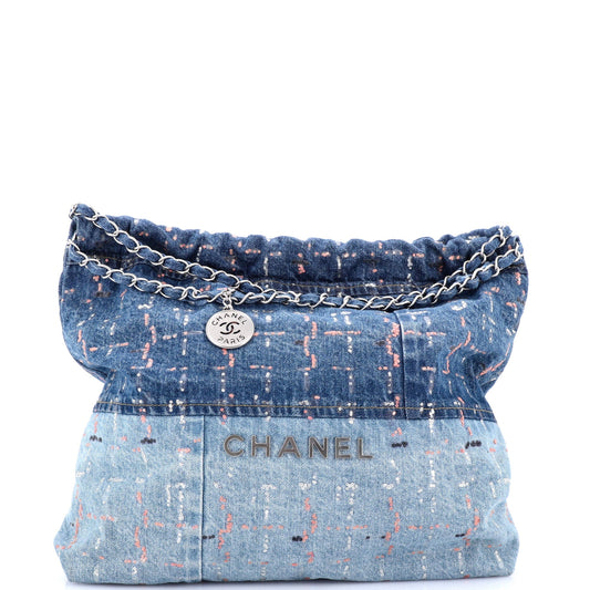 22 Chain Hobo Denim with Sequins Medium