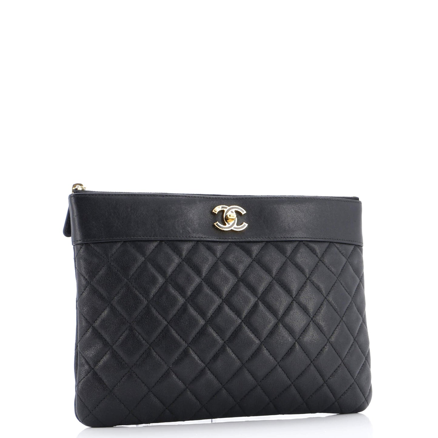 Mademoiselle Vintage O Case Clutch Quilted Sheepskin Medium