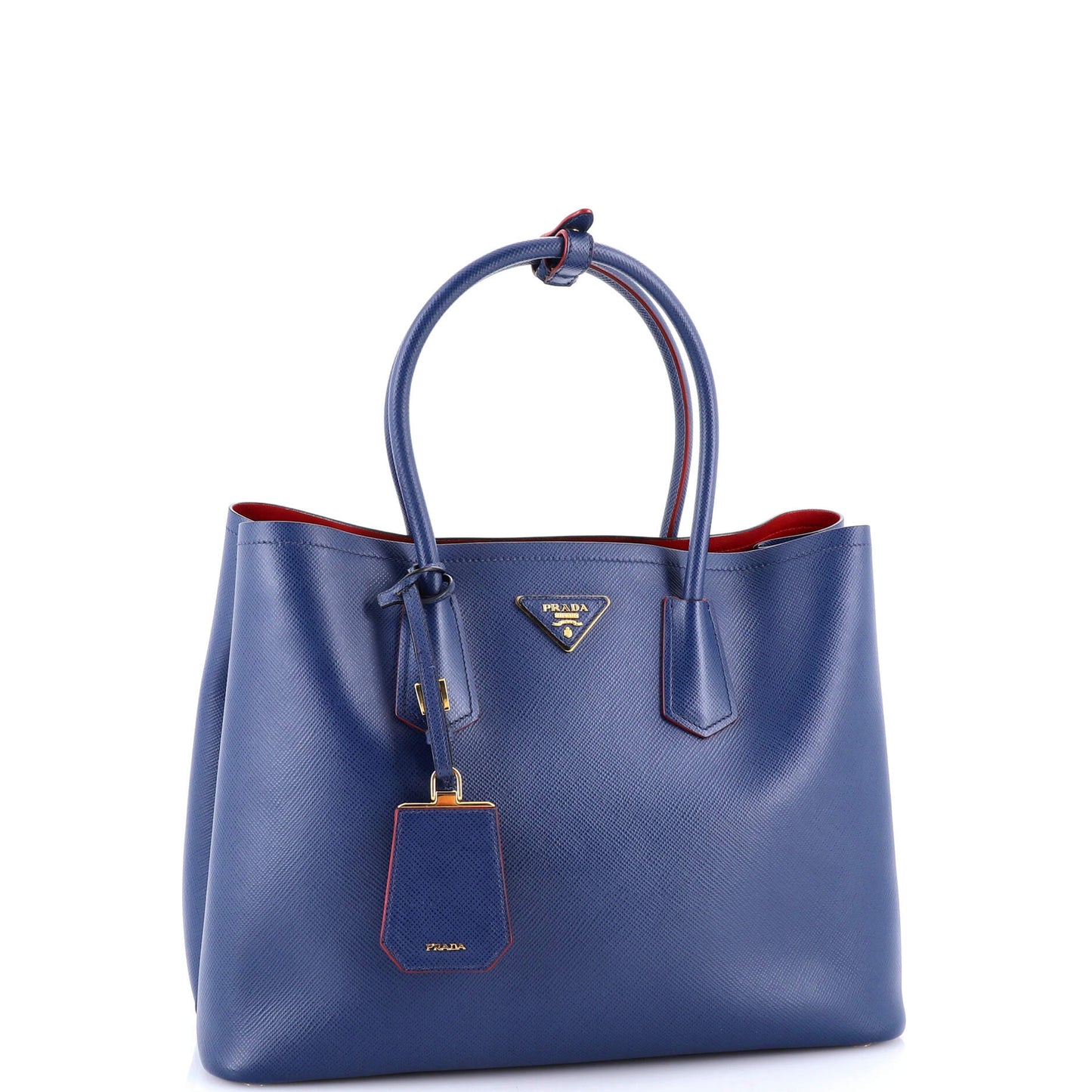 Cuir Double Tote Saffiano Leather Large