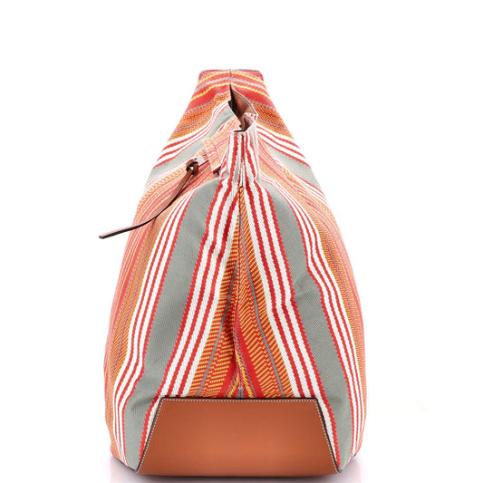 Anton Backpack Striped Canvas Small