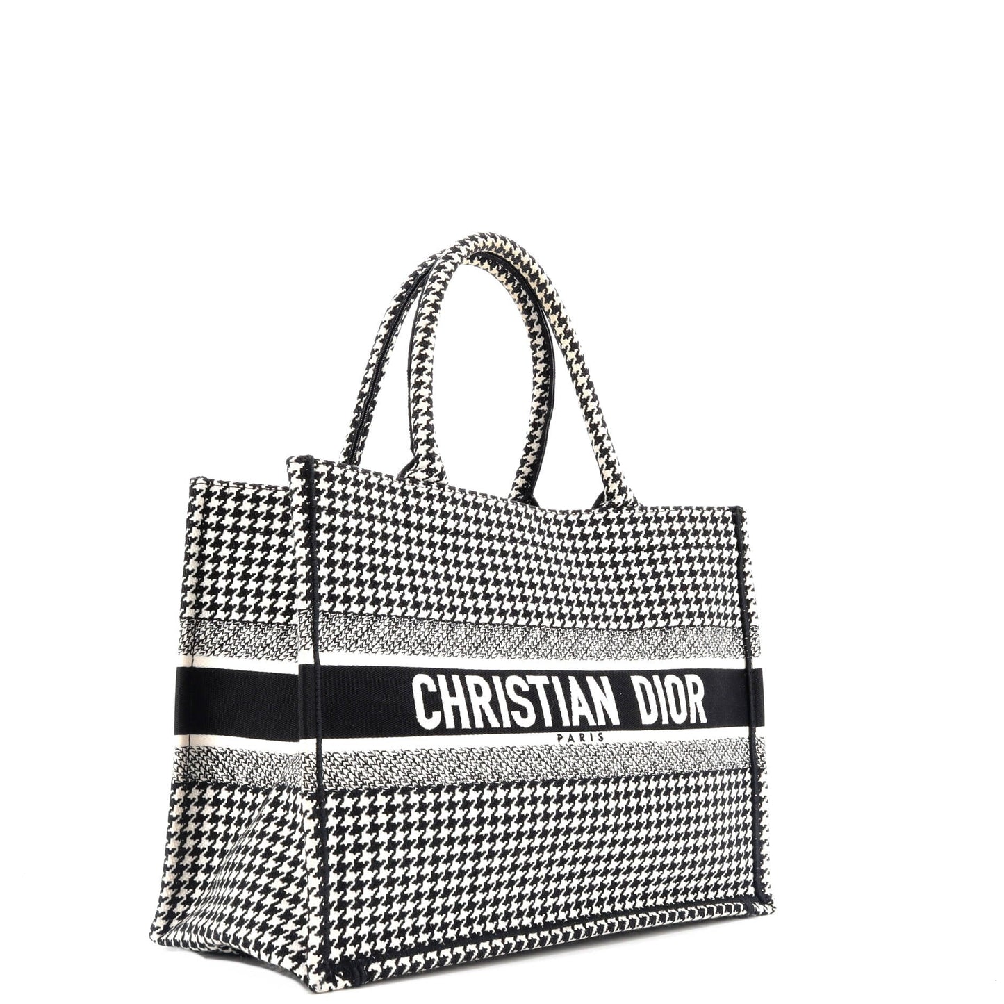 Book Tote Houndstooth Canvas Medium