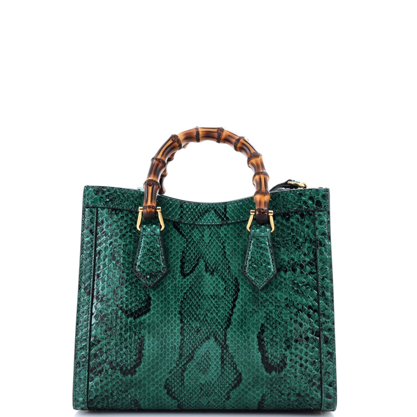 Diana NM Bamboo Handle Tote Python Small
