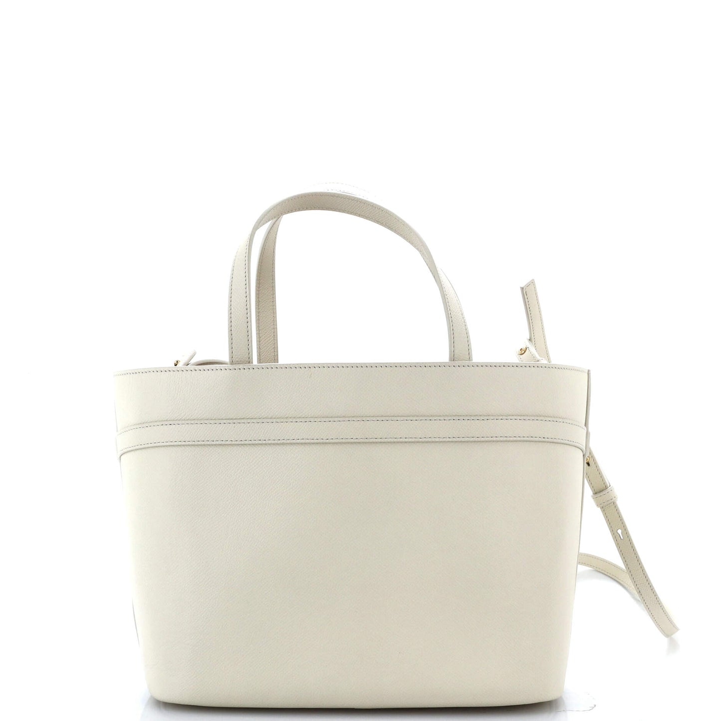 Front Cross Bow Shopper Tote Leather Small