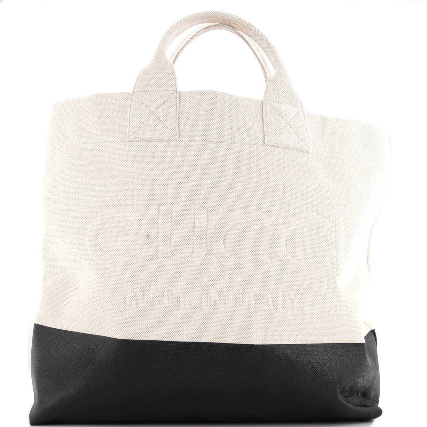 Logo Embossed Open Tote Canvas