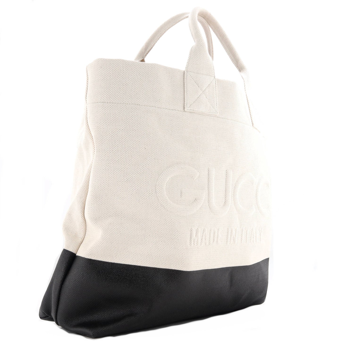 Logo Embossed Open Tote Canvas