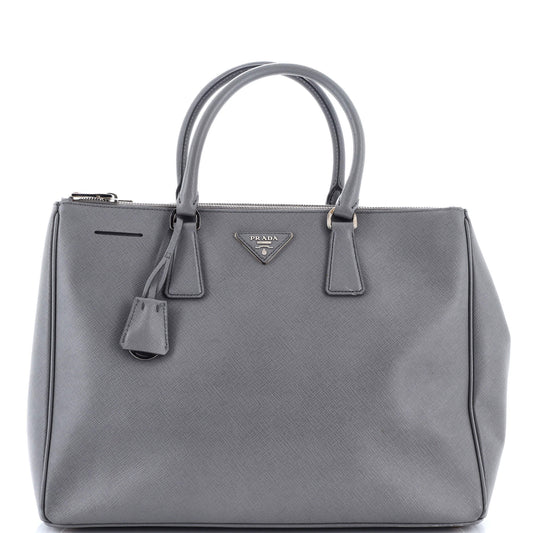 Double Zip Lux Tote Saffiano Leather Medium